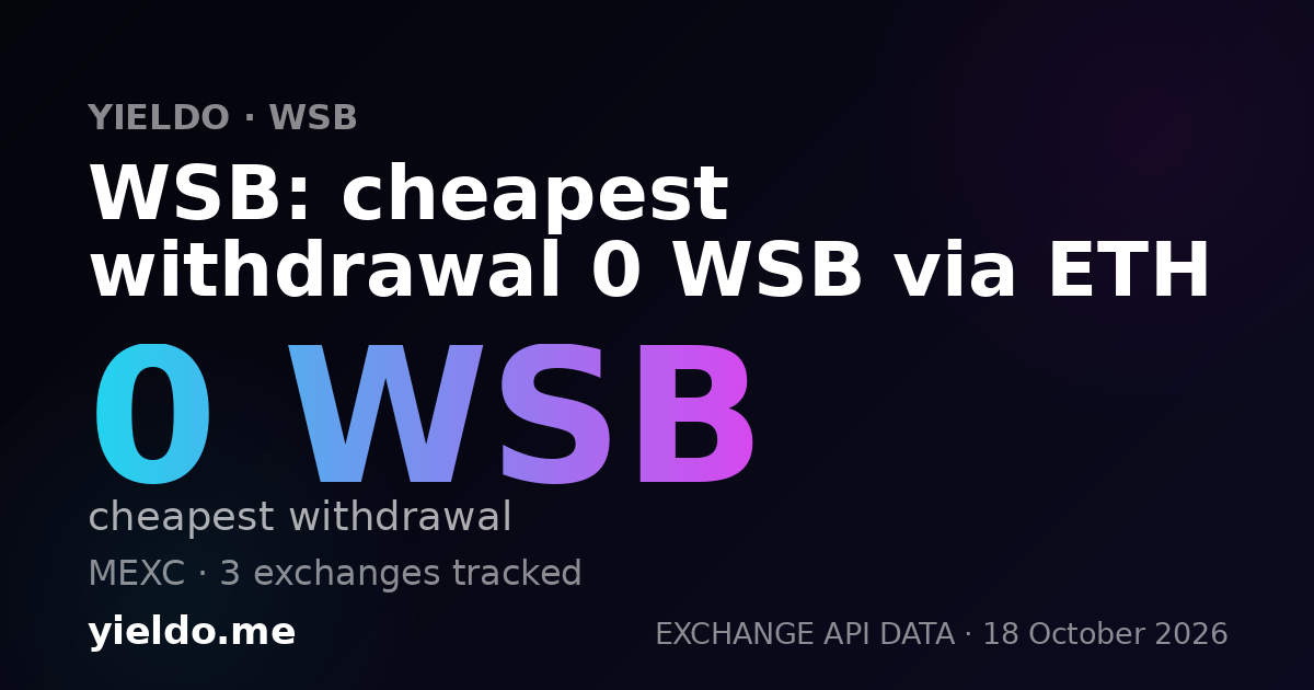 WSB: cheapest withdrawal 0 WSB via ETH