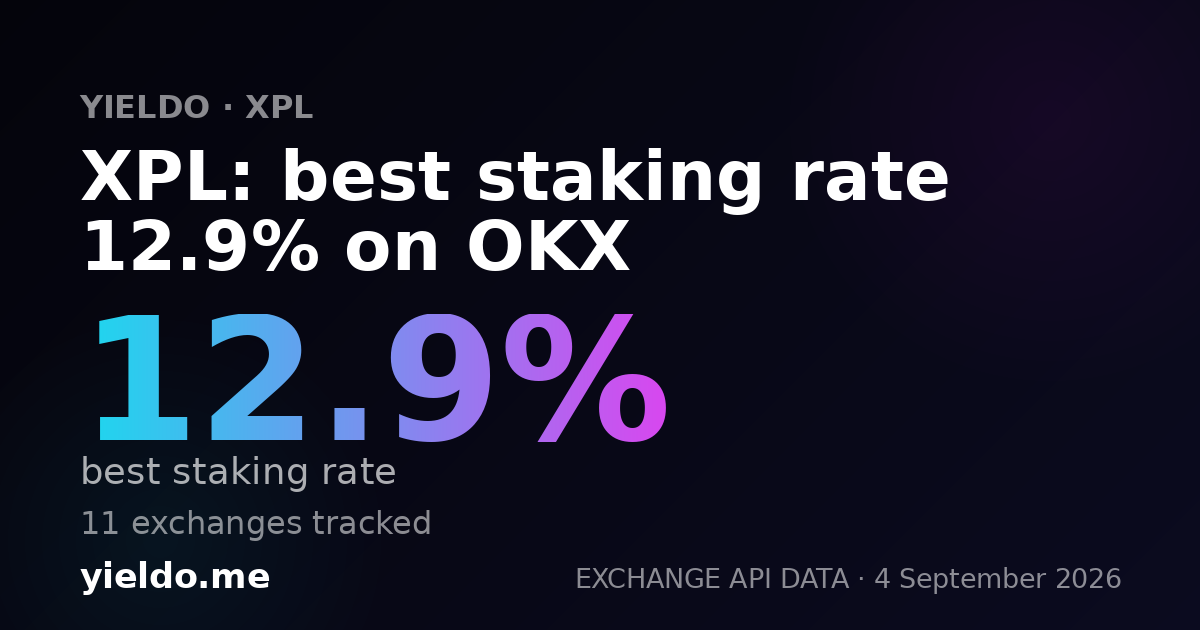 XPL: best staking rate 12.8% on OKX