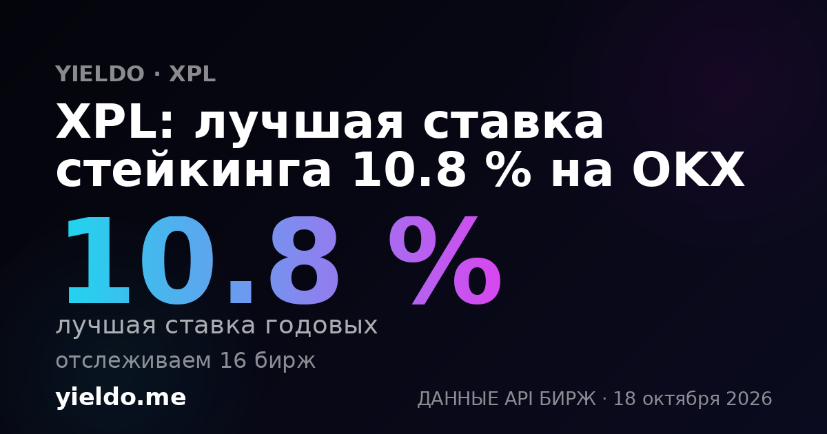 XPL: лучшая ставка стейкинга 11.1 % на OKX