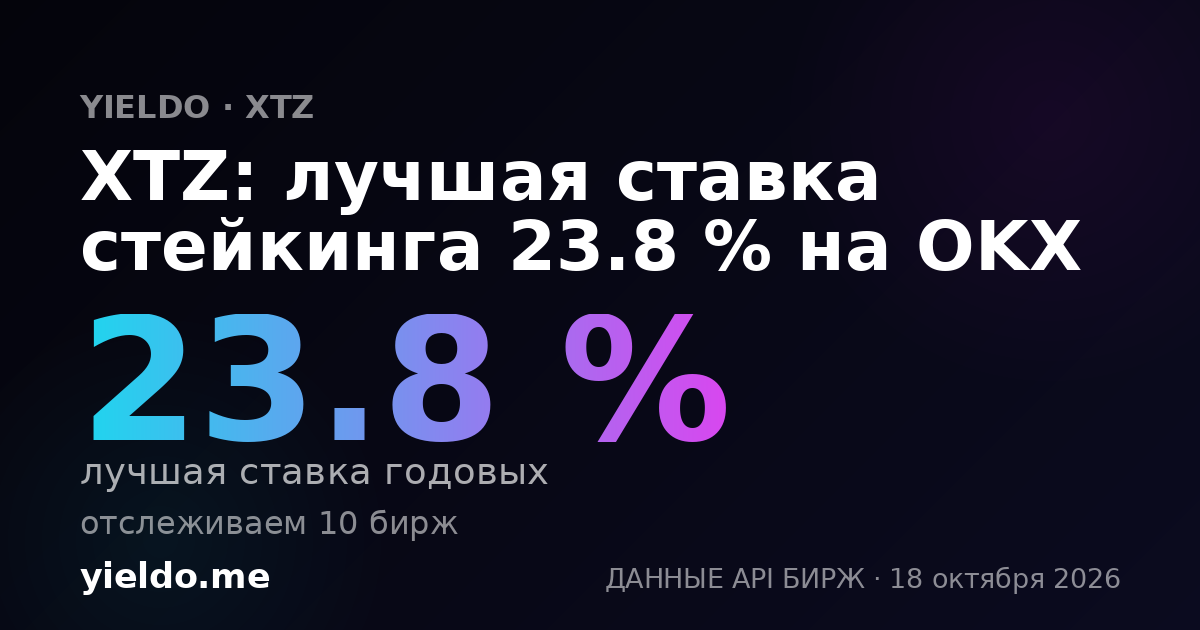 XTZ: лучшая ставка стейкинга 24.3 % на OKX