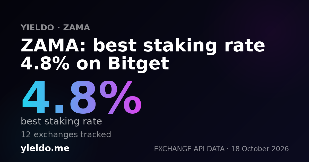 ZAMA: best staking rate 4.8% on Bitget