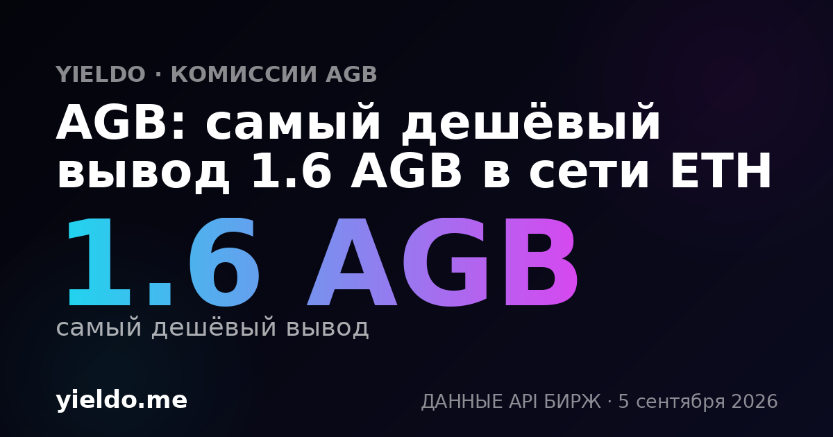 AGB: самый дешёвый вывод 1.6 AGB в сети ETH