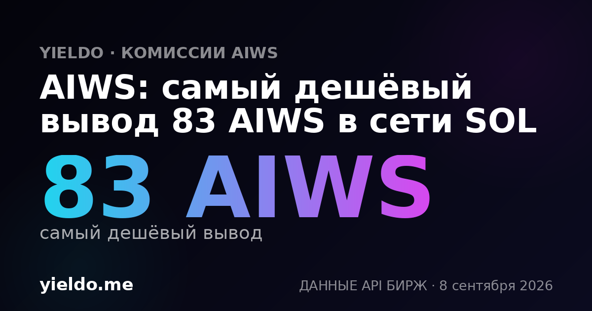 AIWS: самый дешёвый вывод 83 AIWS в сети SOL