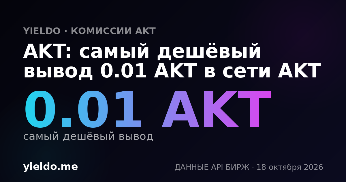 AKT: самый дешёвый вывод 0.01 AKT в сети AKT