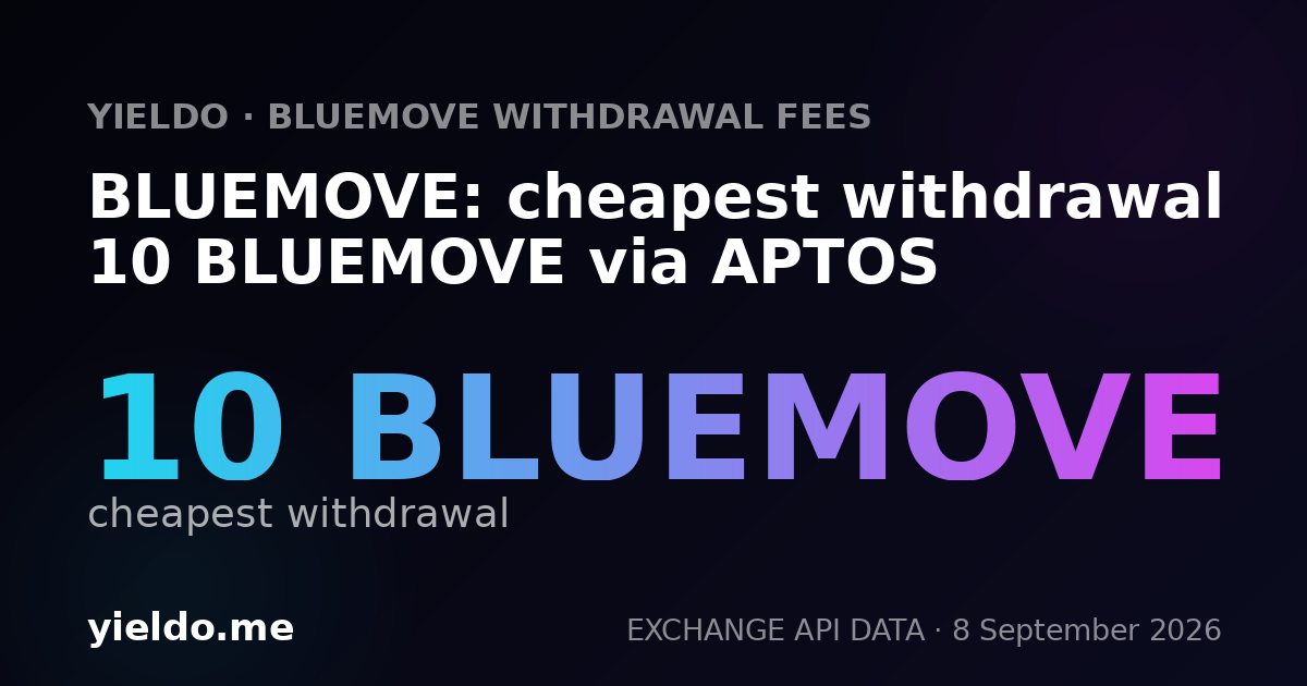 BLUEMOVE: cheapest withdrawal 10 BLUEMOVE via APTOS