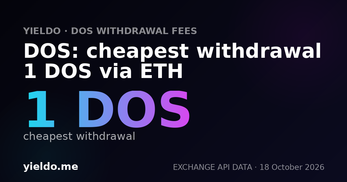 DOS: cheapest withdrawal 1 DOS via ETH