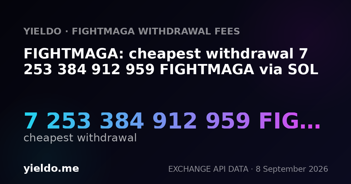 FIGHTMAGA: cheapest withdrawal 7 253 384 912 959 FIGHTMAGA via SOL