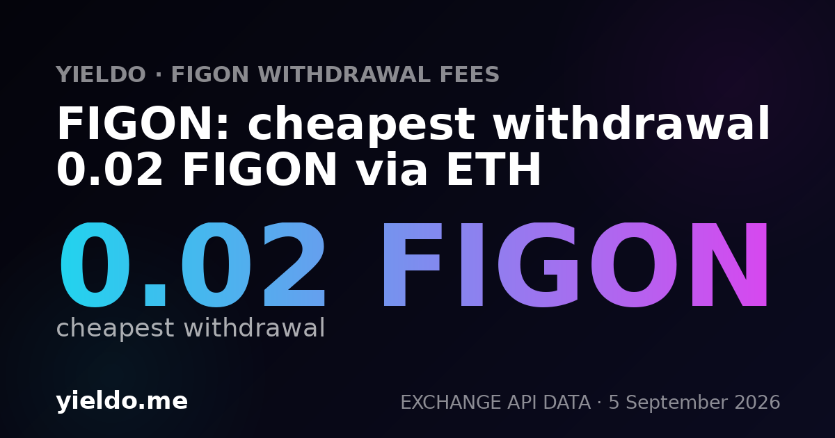 FIGON: cheapest withdrawal 0.02 FIGON via ETH