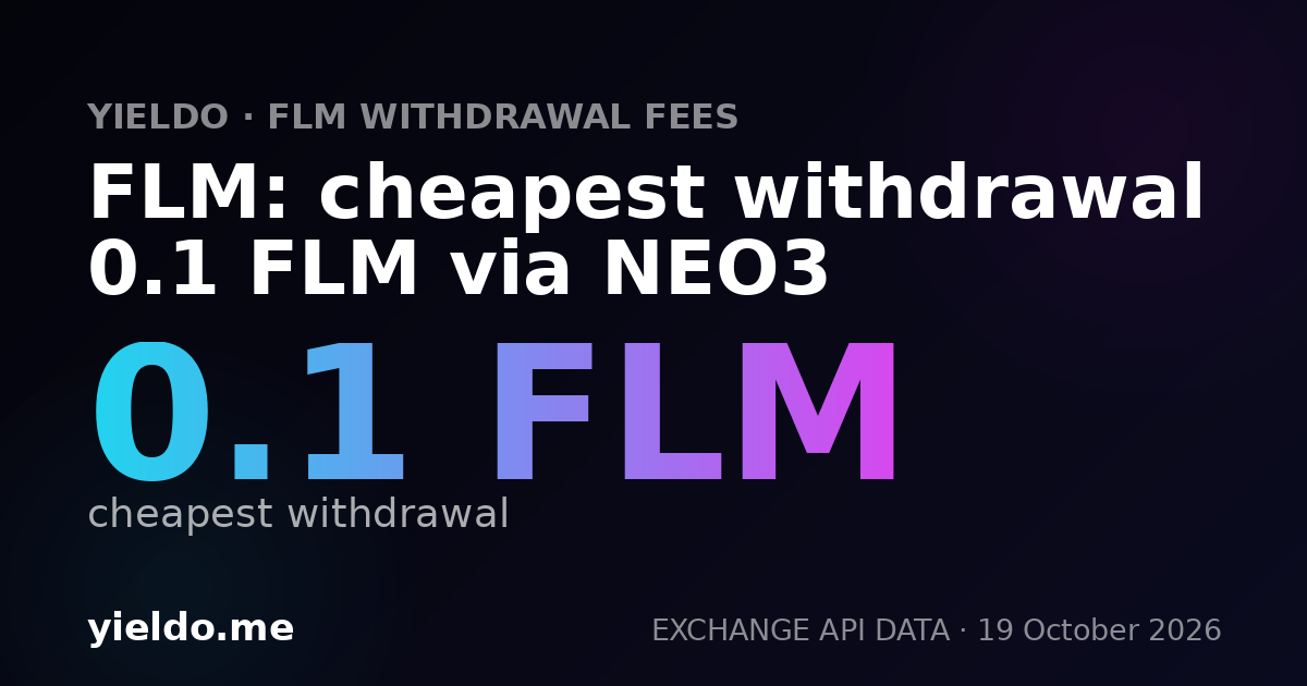 FLM: cheapest withdrawal 0.1 FLM via NEO3
