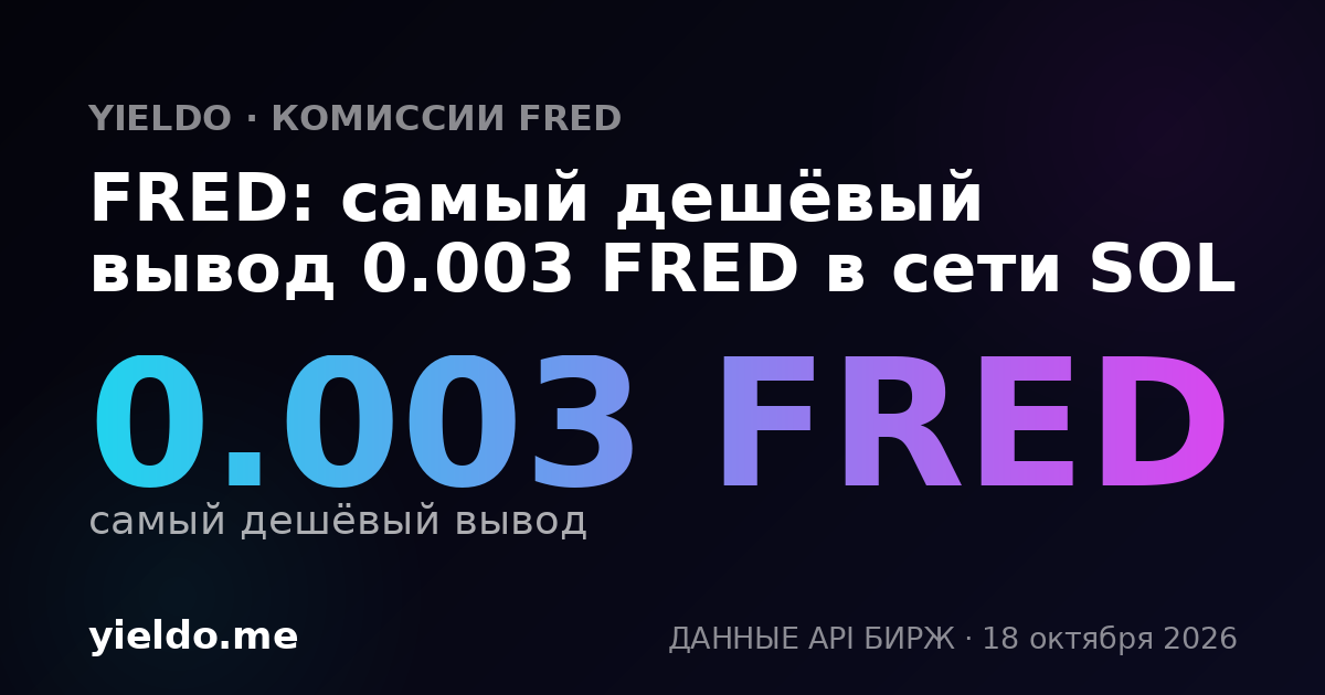 FRED: самый дешёвый вывод 0.003 FRED в сети SOL