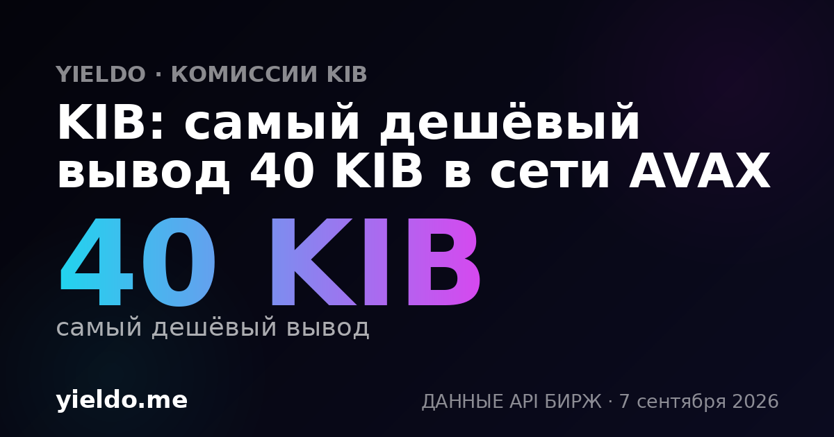 KIB: самый дешёвый вывод 40 KIB в сети AVAX