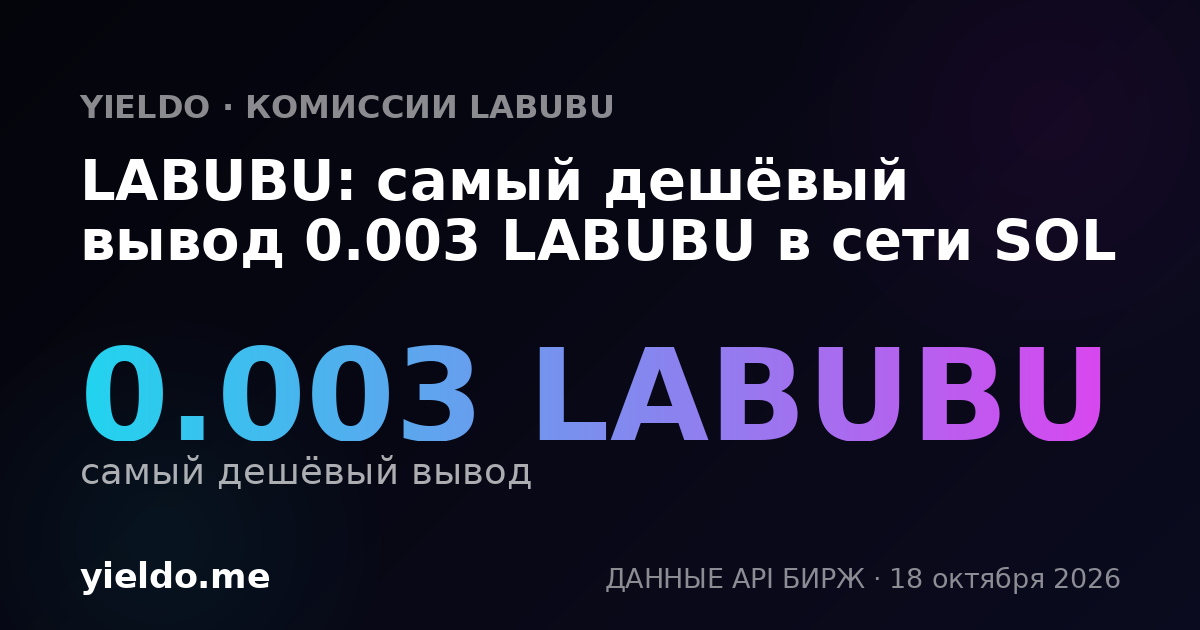 LABUBU: самый дешёвый вывод 0.003 LABUBU в сети SOL