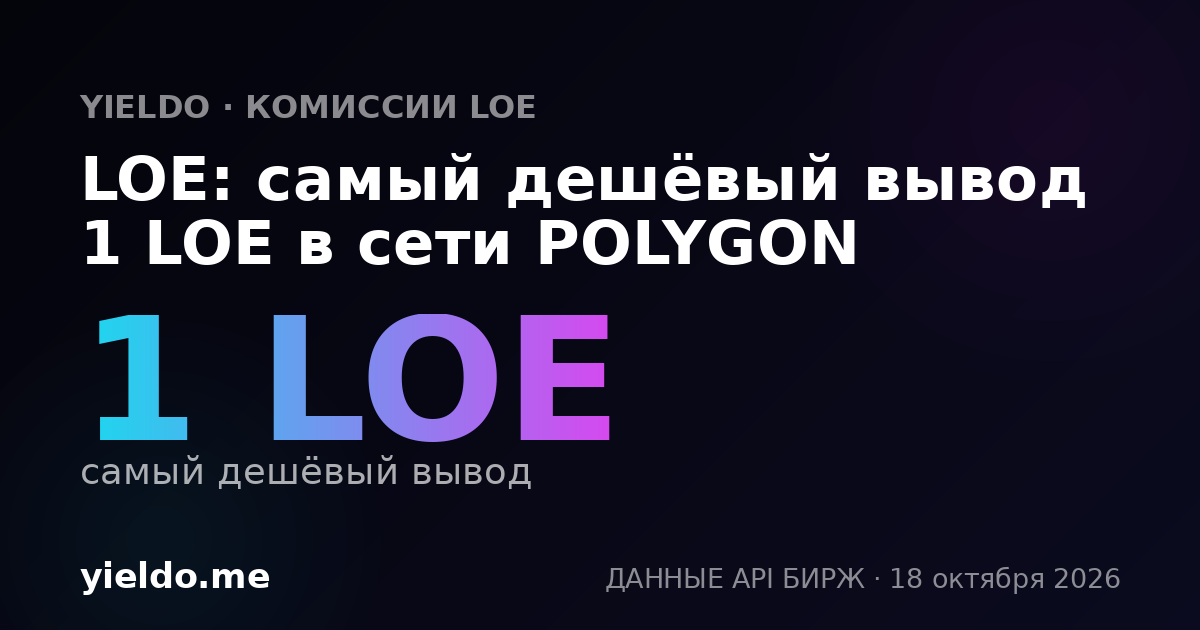LOE: самый дешёвый вывод 1 LOE в сети POLYGON