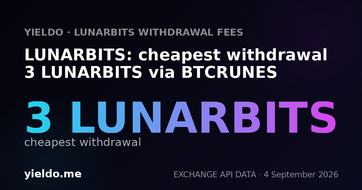 LUNARBITS: cheapest withdrawal 3 LUNARBITS via BTCRUNES