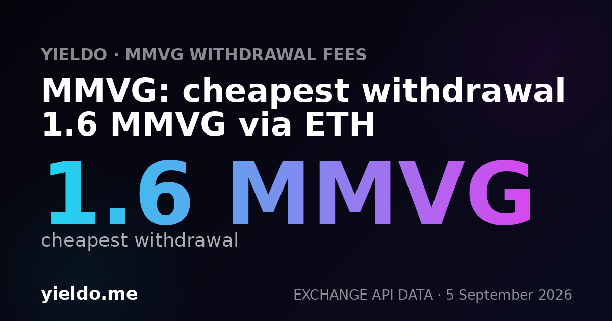 MMVG: cheapest withdrawal 1.6 MMVG via ETH