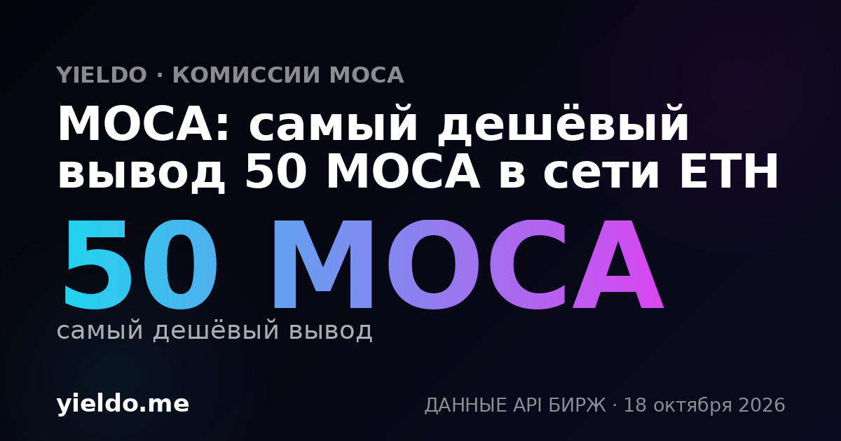 MOCA: самый дешёвый вывод 50 MOCA в сети ETH