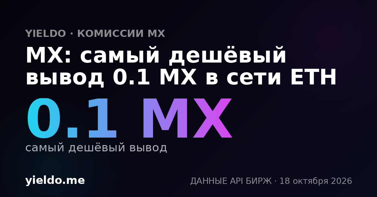 MX: самый дешёвый вывод 0.1 MX в сети ETH