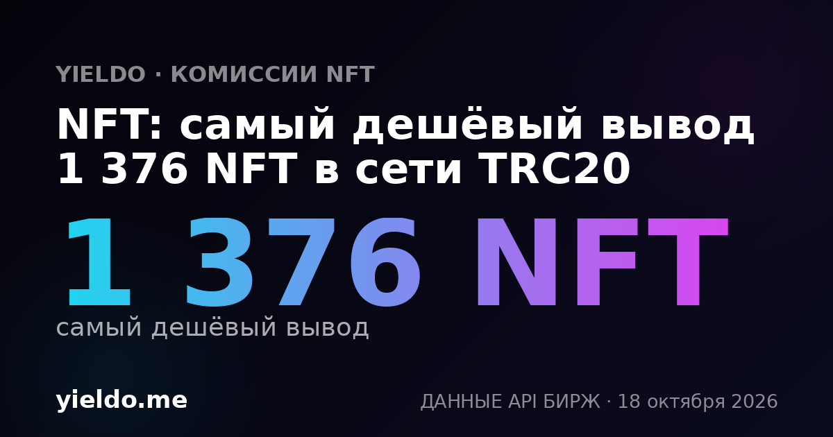 NFT: самый дешёвый вывод 1 376 NFT в сети TRC20
