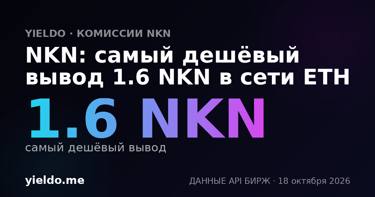 NKN: самый дешёвый вывод 1.6 NKN в сети ETH