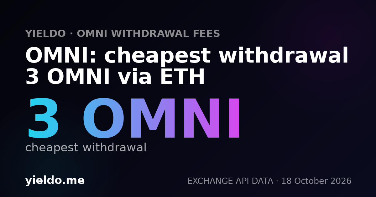 OMNI: cheapest withdrawal 3 OMNI via ETH