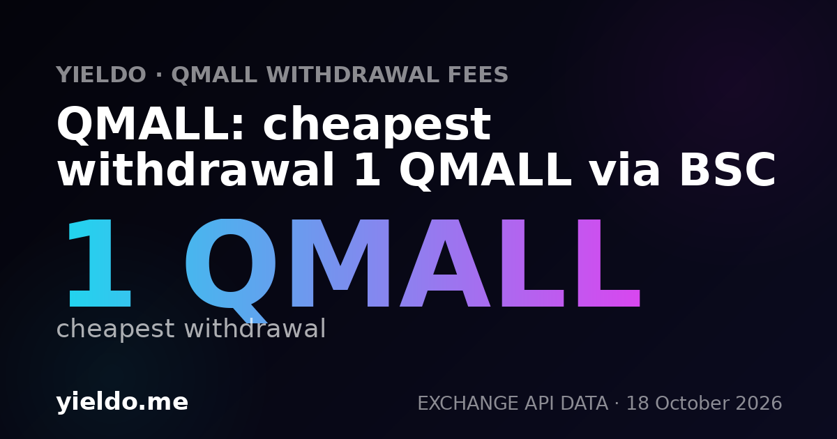 QMALL: cheapest withdrawal 1 QMALL via BSC