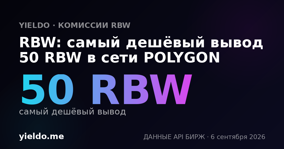 RBW: самый дешёвый вывод 50 RBW в сети POLYGON