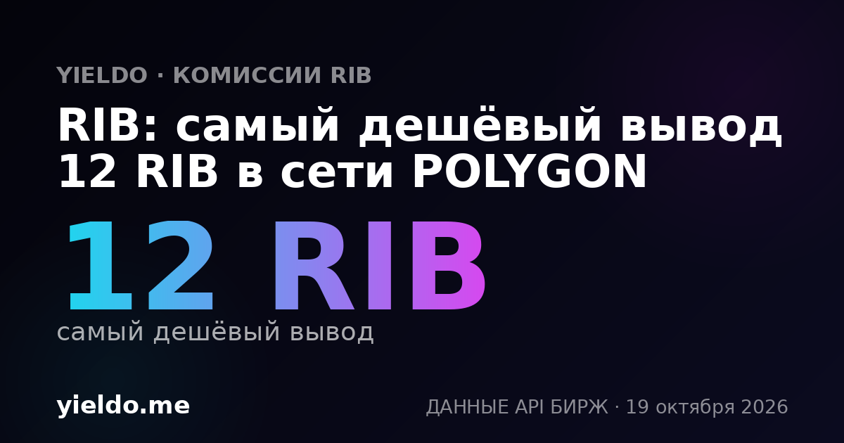 RIB: самый дешёвый вывод 12 RIB в сети POLYGON