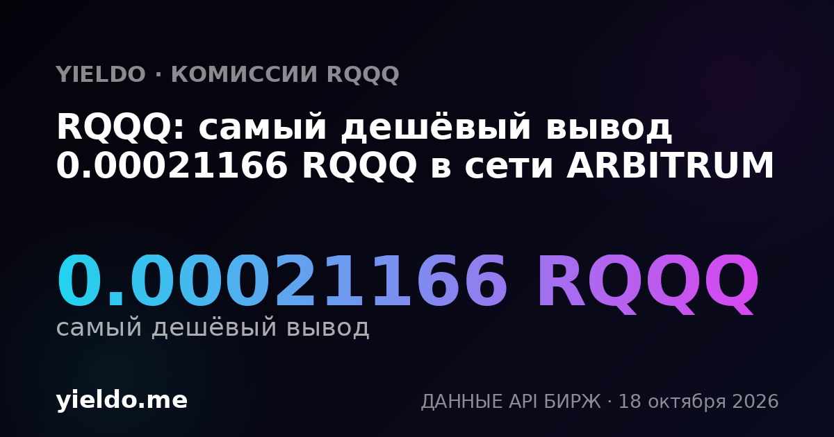RQQQ: самый дешёвый вывод 0.00021166 RQQQ в сети ARBITRUM