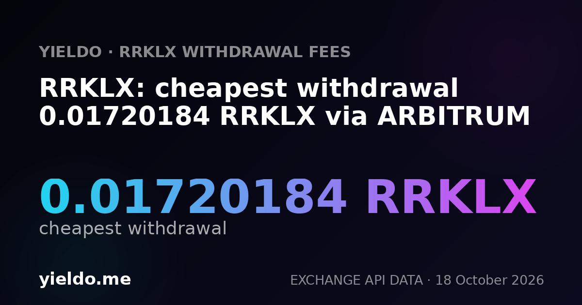 RRKLX: cheapest withdrawal 0.01720184 RRKLX via ARBITRUM