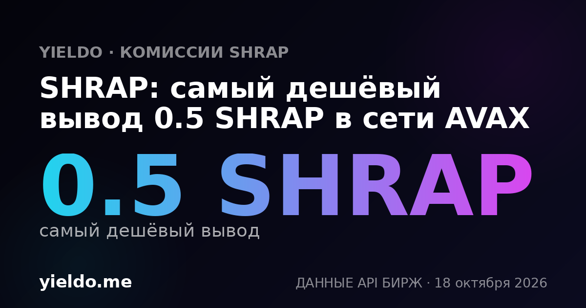 SHRAP: самый дешёвый вывод 0.5 SHRAP в сети AVAX