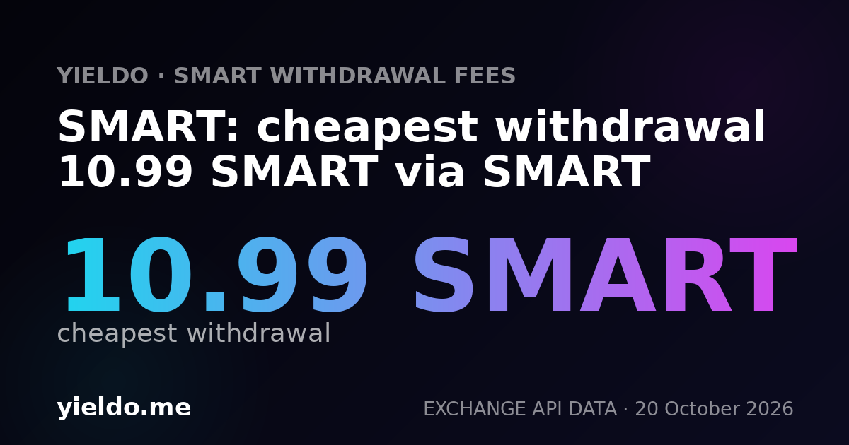 SMART: cheapest withdrawal 10.99 SMART via SMART