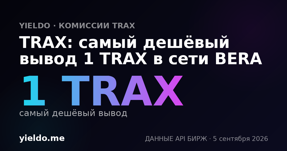 TRAX: самый дешёвый вывод 1 TRAX в сети BERA