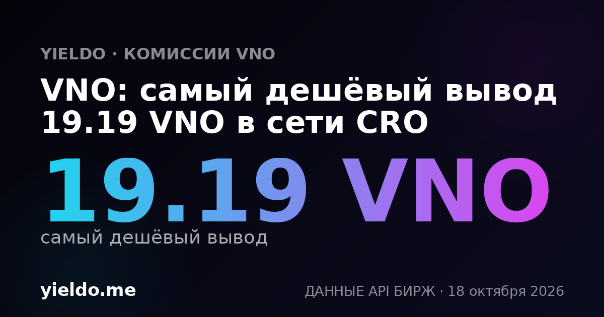 VNO: самый дешёвый вывод 19.19 VNO в сети CRO