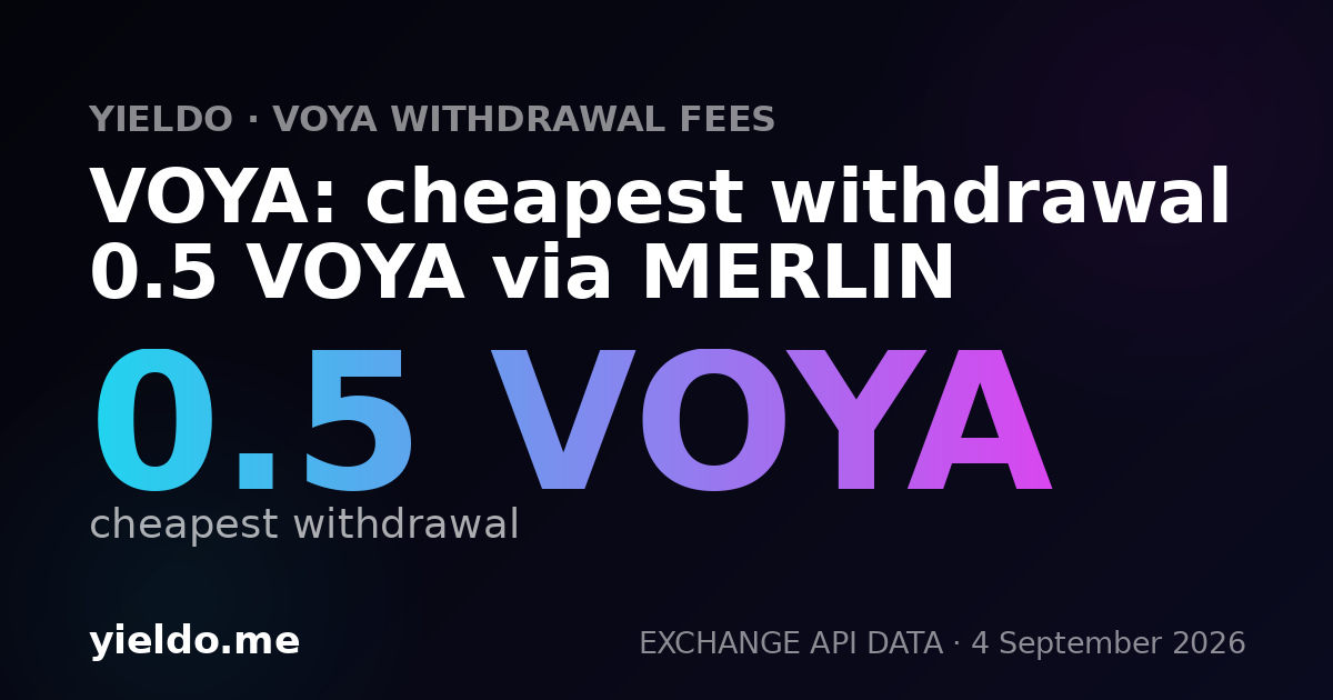 VOYA: cheapest withdrawal 0.5 VOYA via MERLIN