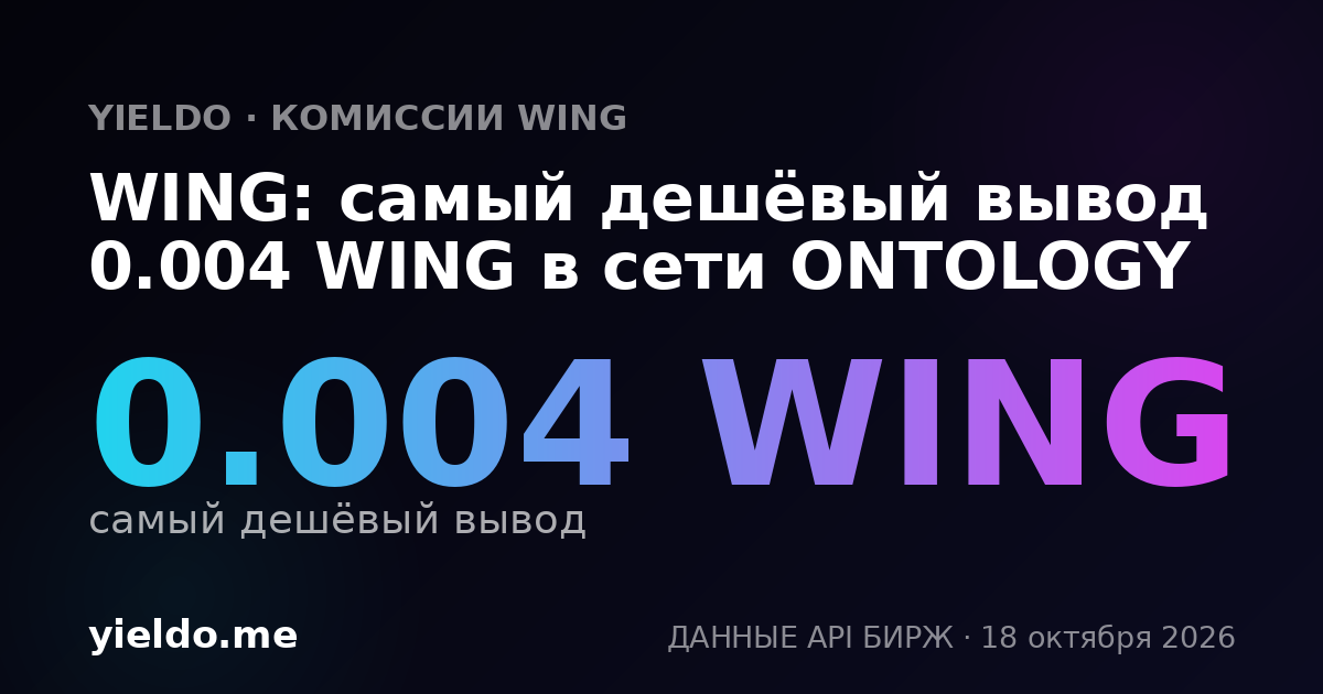 WING: самый дешёвый вывод 0.004 WING в сети ONTOLOGY