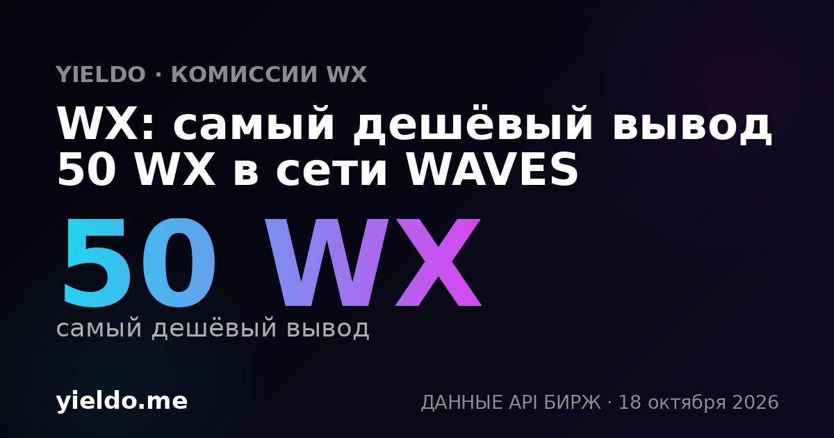 WX: самый дешёвый вывод 50 WX в сети WAVES