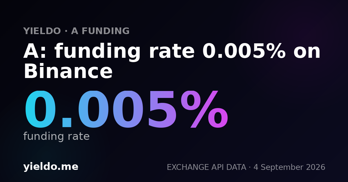 A: funding rate 0.005% on Binance