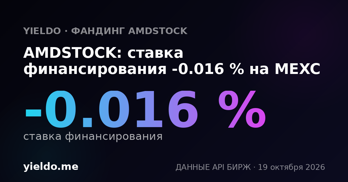 AMDSTOCK: ставка финансирования -0.031 % на MEXC