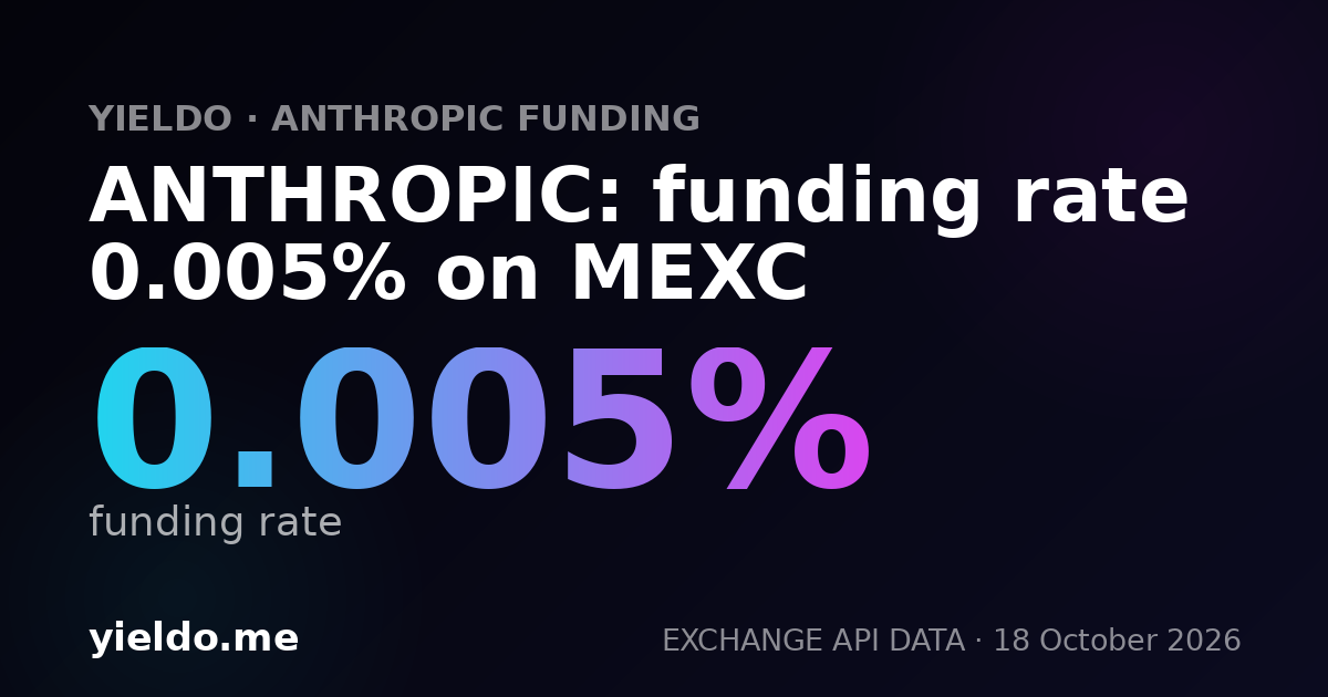 ANTHROPIC: funding rate 0.005% on MEXC