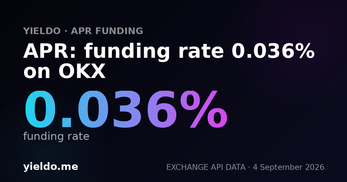 APR: funding rate 0.039% on OKX