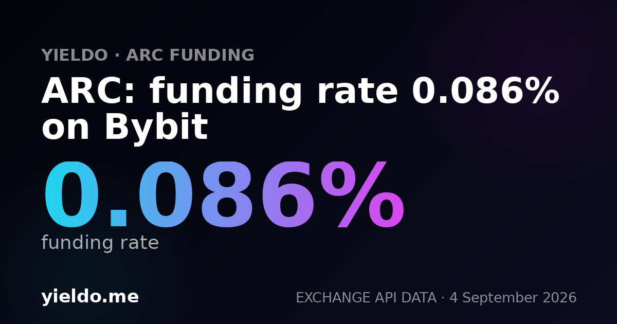ARC: funding rate 0.026% on Binance