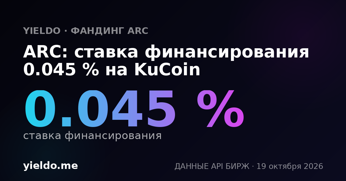 ARC: ставка финансирования 0.059 % на KuCoin