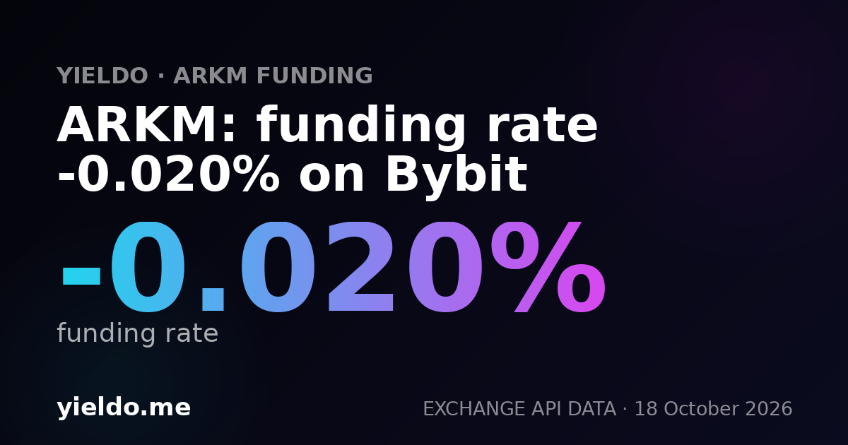 ARKM: funding rate -0.029% on Bybit