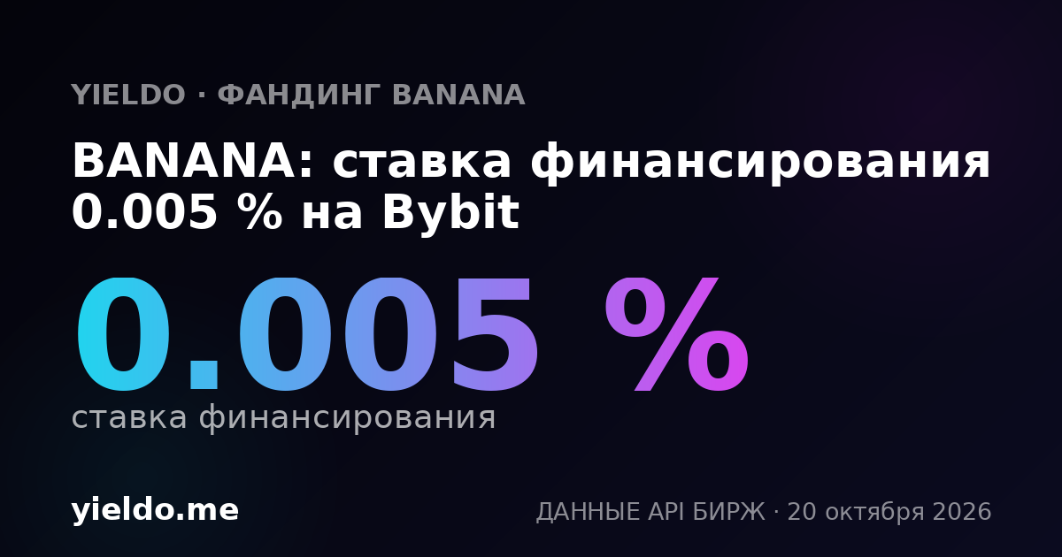 BANANA: ставка финансирования 0.005 % на Bybit