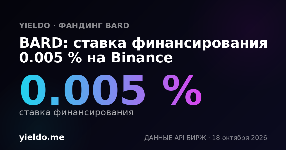 BARD: ставка финансирования 0.005 % на Bybit