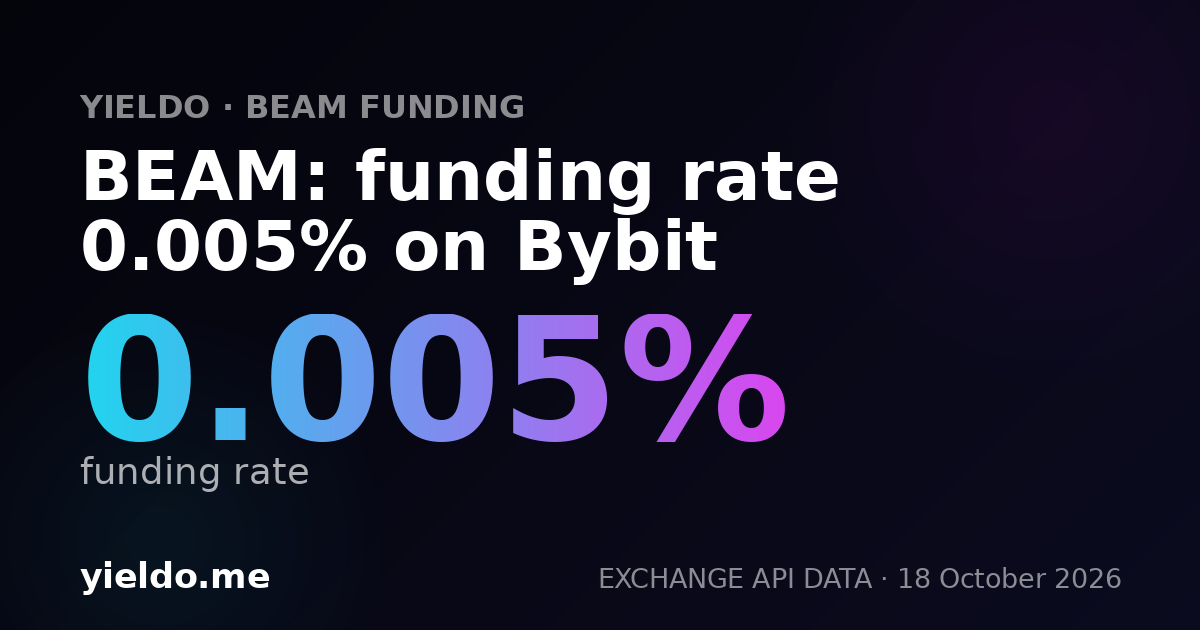 BEAM: funding rate 0.005% on Bybit