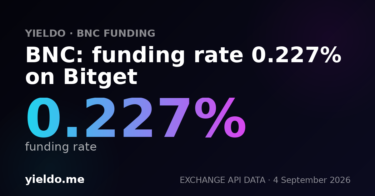 BNC: funding rate 0.304% on Binance