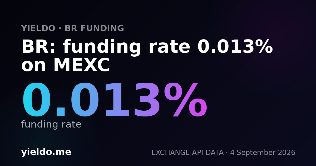 BR: funding rate 0.013% on Binance