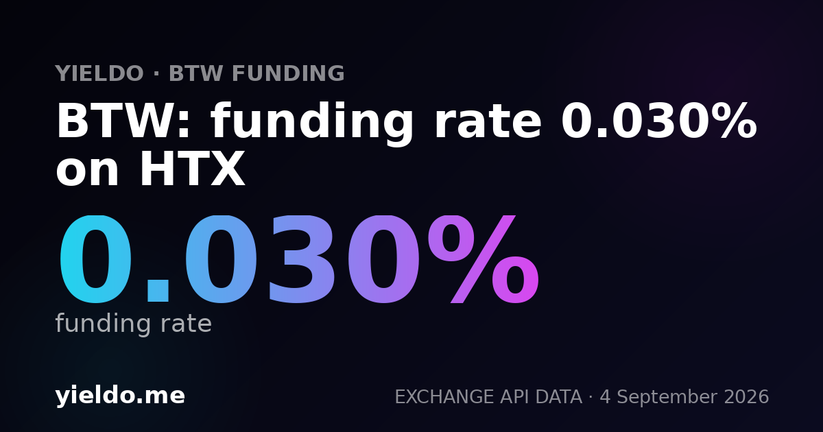 BTW: funding rate 0.034% on HTX