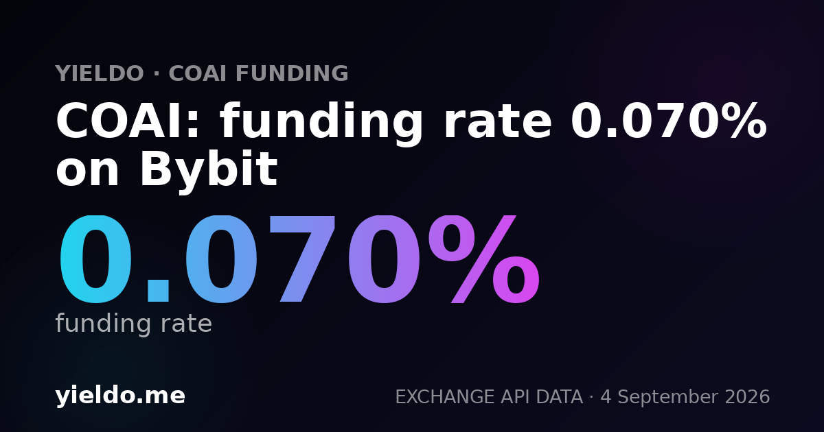 COAI: funding rate 0.092% on Bybit